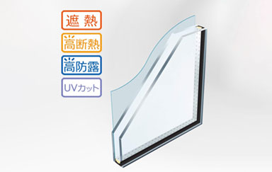 YKK APLow-E複層ガラス（遮熱タイプ）